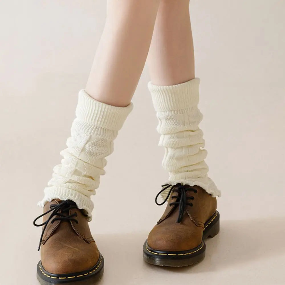 New Knitting Leg Warmers Cute Sweet Warm Foot Cover Boot Warmers Autumn Winter