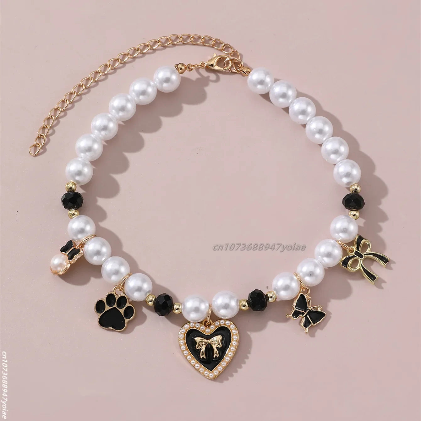 Imitation Pearl Cute Dog Necklace Pet Collar Accessories Jewelry Neck Chain For Small Dogs Large Dog Cats necklace
