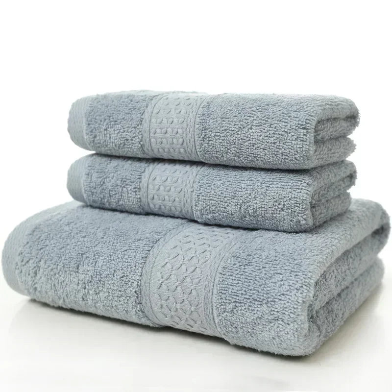 Three-piece towel bath towel 70x140cm square absorbent couple household towel set