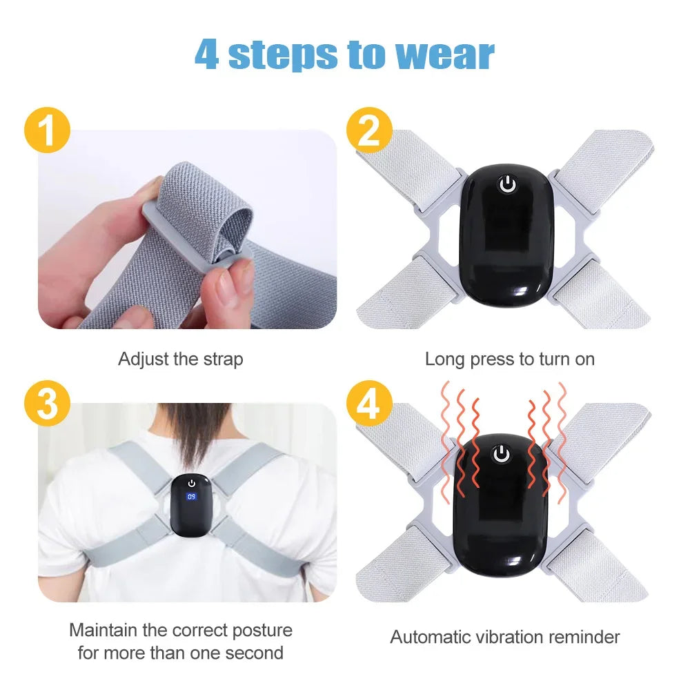 Smart Posture Corrector - Invisible Sensor Belt for Hunchback Reminder