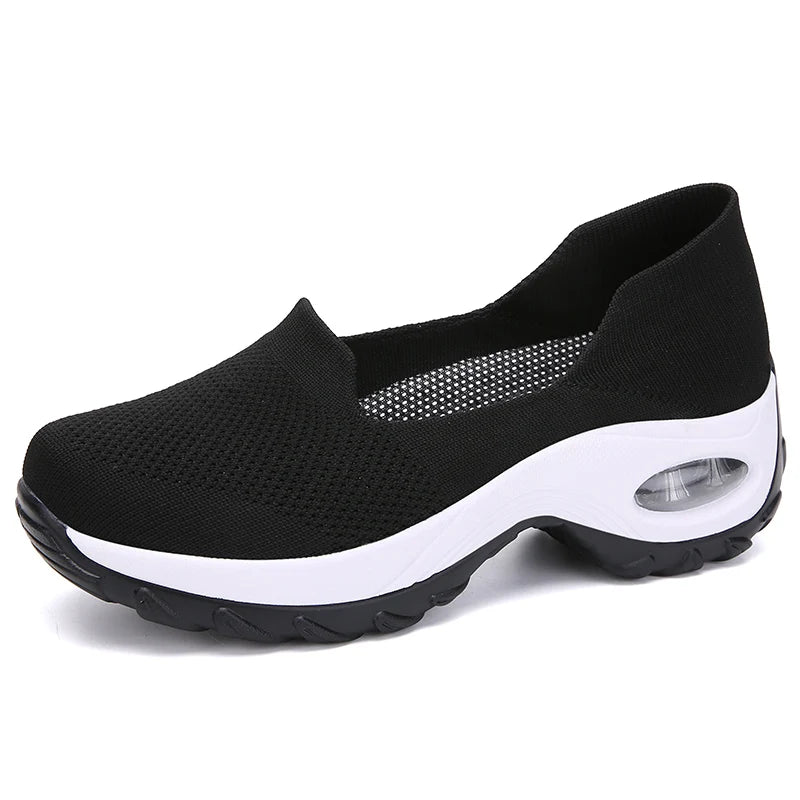 Shoes for Women Casual 2025 Anti Slip Outdoor Thick Sole Sloping Heel Breathable Casual Comfortable Sports Shoes Walking Shoes