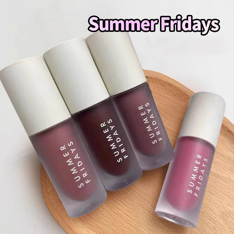 Iced Coffee Butter Lip Balm Moisturizing Transparent Lipstick Set Smooth Soft Tube Mirror Lip Gloss Lip Makeupv