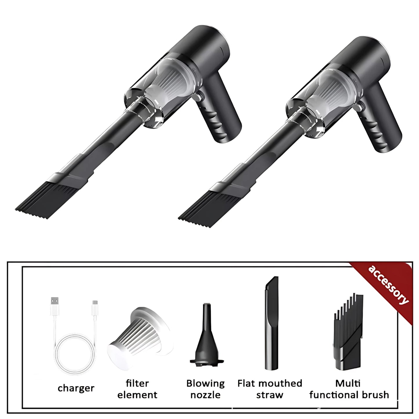 New Portable Wireless Car Vacuum Cleaner Wireless Vacuum Cleaner Dual Use for Home and Car 30W High Power Powerful Vacuum Cleane