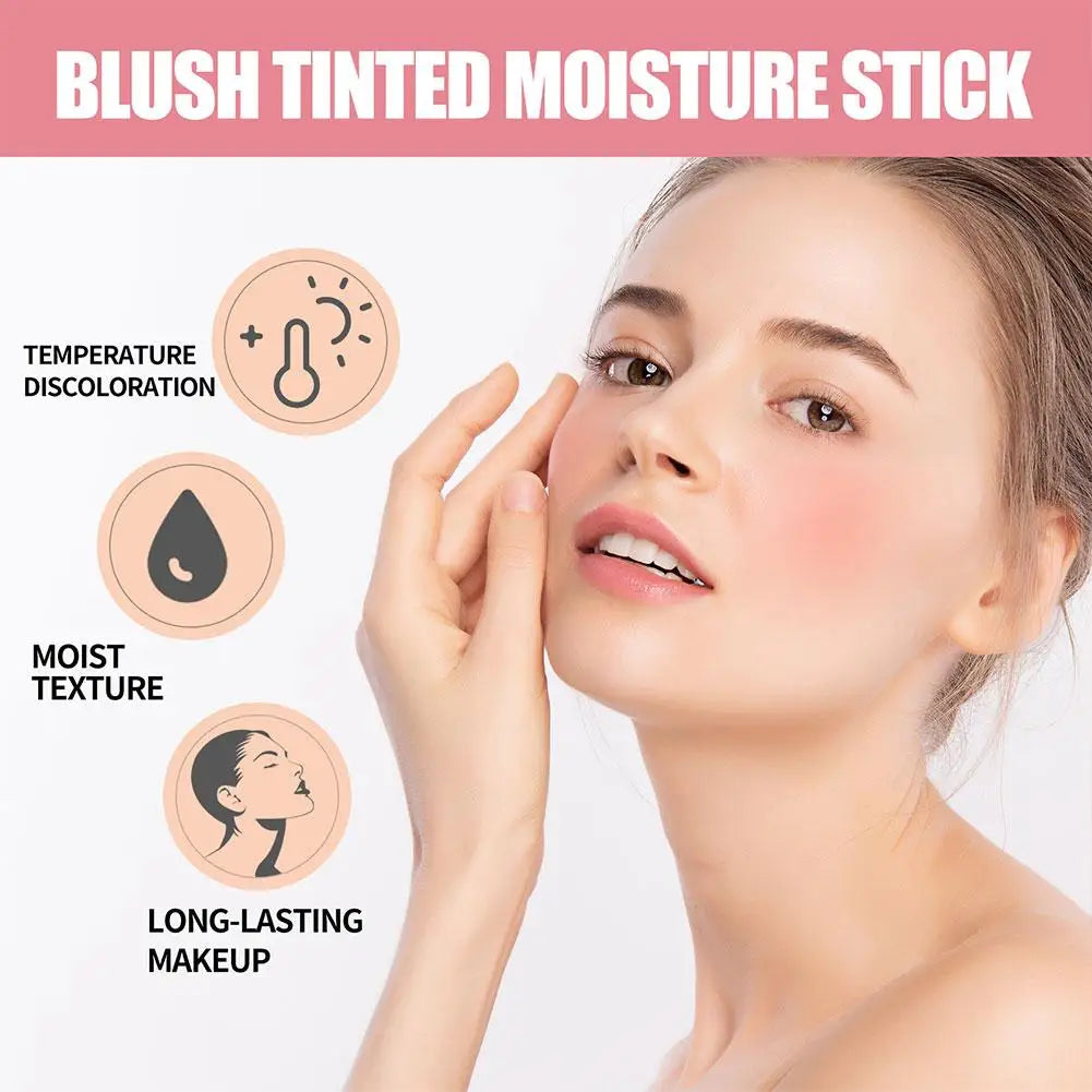 Tinted Mositure Blush Stick Face Pink Cream Cheek Blusher Cosmetics 3 in 1 Makeup Tubes used on lips eyes cheeks