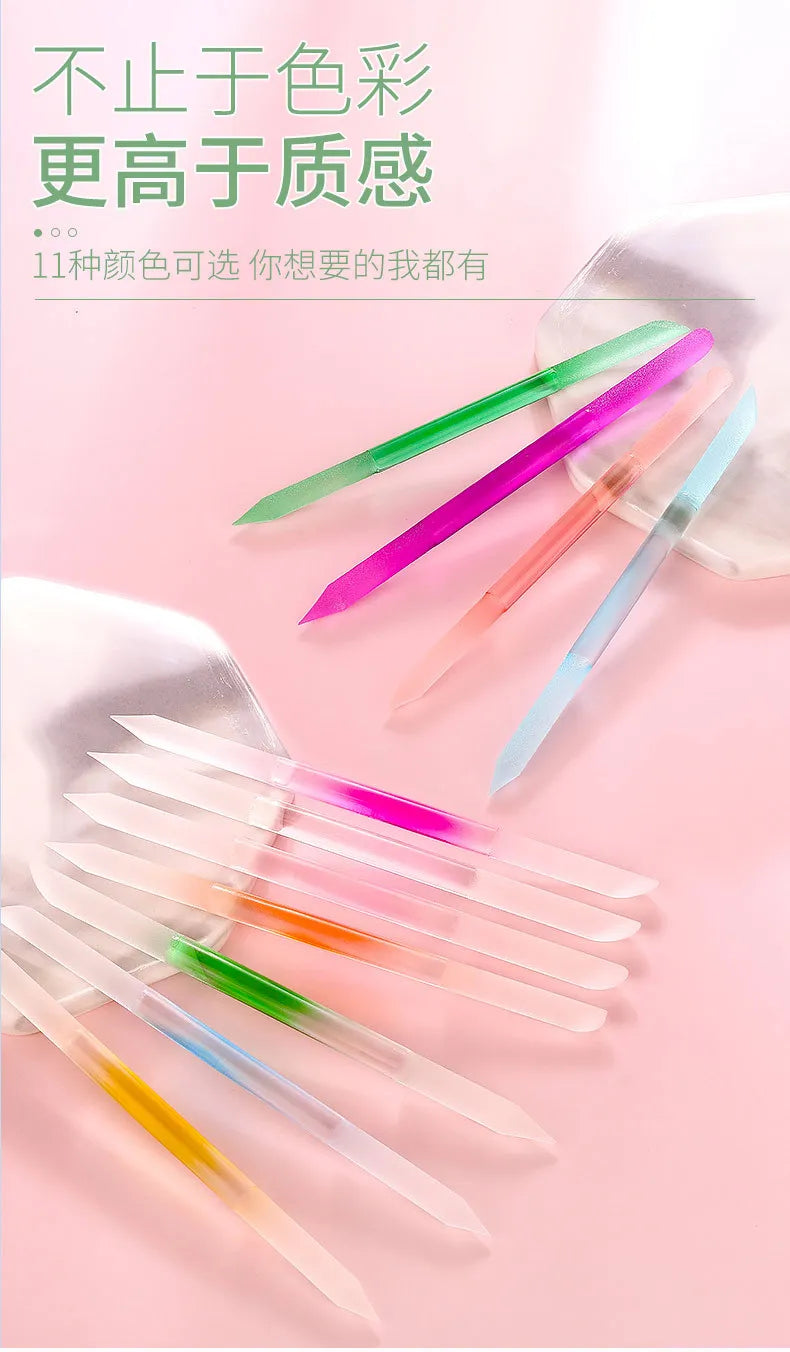 네일 Glass Cuticle Pusher Nail Manicure Stick Professional Precision Filing CuticleRemover PedicureForManicure Nails Accessories