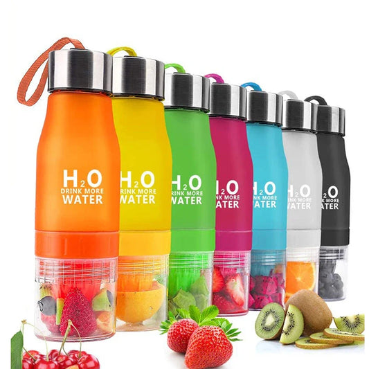 Fruit Infuser Water Bottle - Leak Proof Travel Sports Bottle with H2O Lemon Infusion