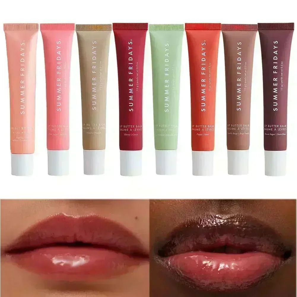 Iced Coffee Butter Lip Balm Moisturizing Transparent Lipstick Set Smooth Soft Tube Mirror Lip Gloss Lip Makeupv