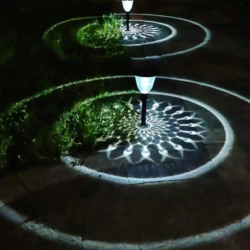 Solar RGB Color Changing Garden Lights - Waterproof Auto On/Off Landscape Lighting
