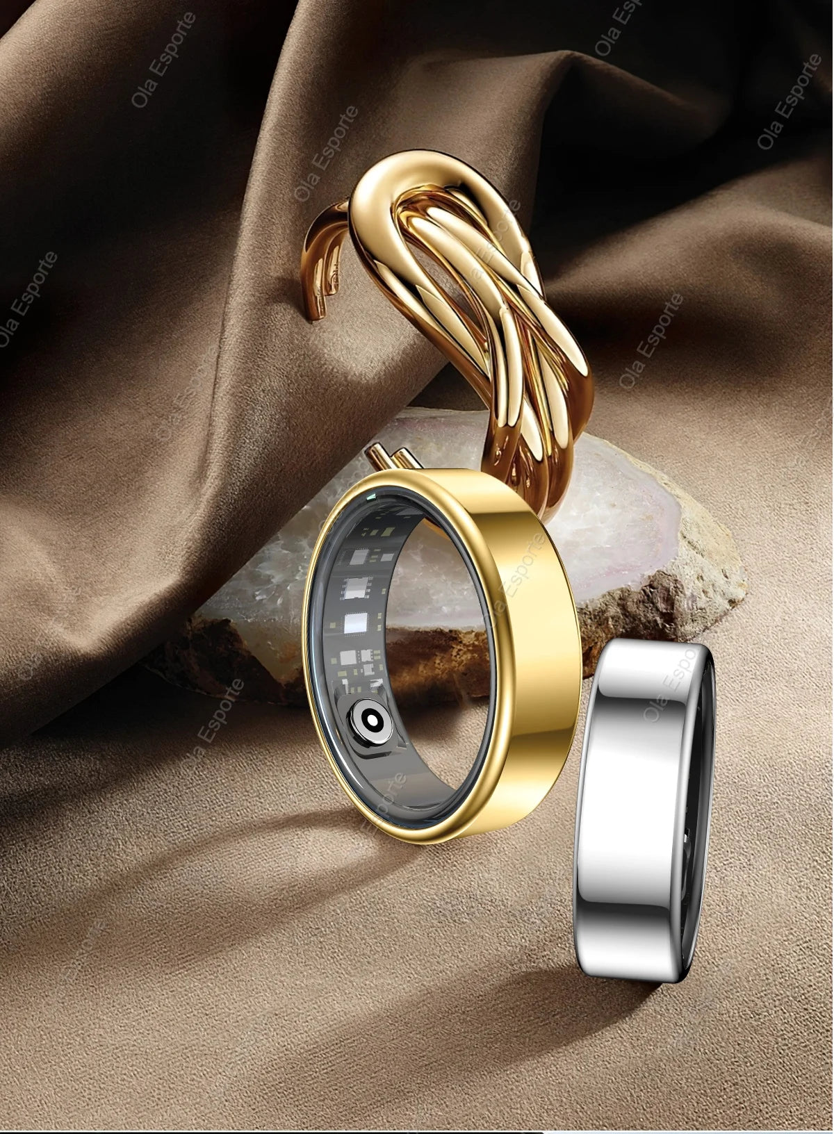 Smart Ring 2026 – Health Tracker, Fitness & Sleep Monitor, Smart Notifications, Stylish Wearable for Women & Men! Charging case for iOS and Android
