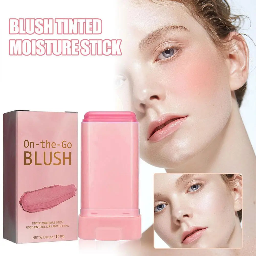 Tinted Mositure Blush Stick Face Pink Cream Cheek Blusher Cosmetics 3 in 1 Makeup Tubes used on lips eyes cheeks