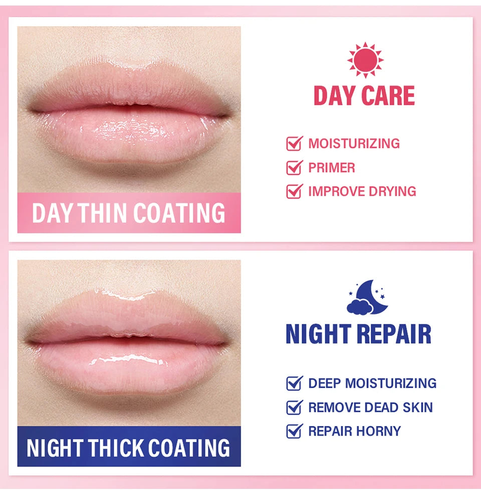 Lip Care Kit Moisturizing Lip Glowly Balm Sleeping Lip Mask Deep Hydrate Night Sleep Mask Reduce Lip Lines Remove Dead Skin