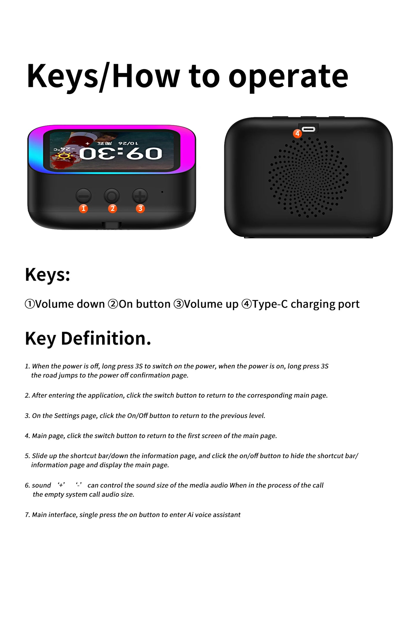 AI Smart Bluetooth 5.4 Touchscreen Speaker & Voice Assistant – Digital Album Alarm & HD Audio