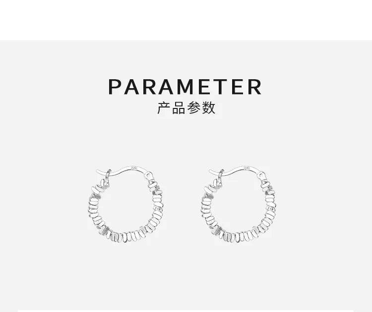New 925 Sterling Silver Earrings Charming Minimalist Style Geometric Earrings Party Gift Women Fine Jewelry