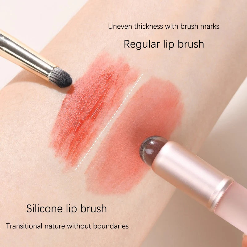 QIWU Mini Silicone Lip Brush Concealer Brushe With Cover Lip Mask Applicators Lip Gloss Brush Lipstick Brush Makeup Beauty Tool