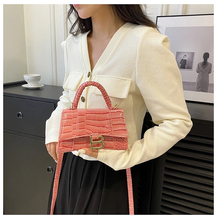 Fashionable Leather Handbag With Spacious Interior For Elegant Ladies By Famous Designer, Luxury Brand