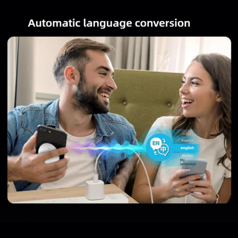 Ai Smart Voice Translator – 2025 Real-Time 50-Language Bluetooth AI Assistant with Photo & Audio Recognition | Portable Travel Translator Device