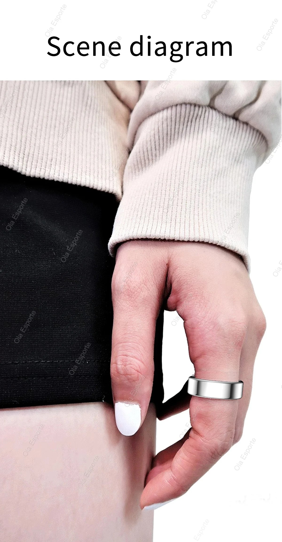 Smart Ring 2026 – Health Tracker, Fitness & Sleep Monitor, Smart Notifications, Stylish Wearable for Women & Men! Charging case for iOS and Android