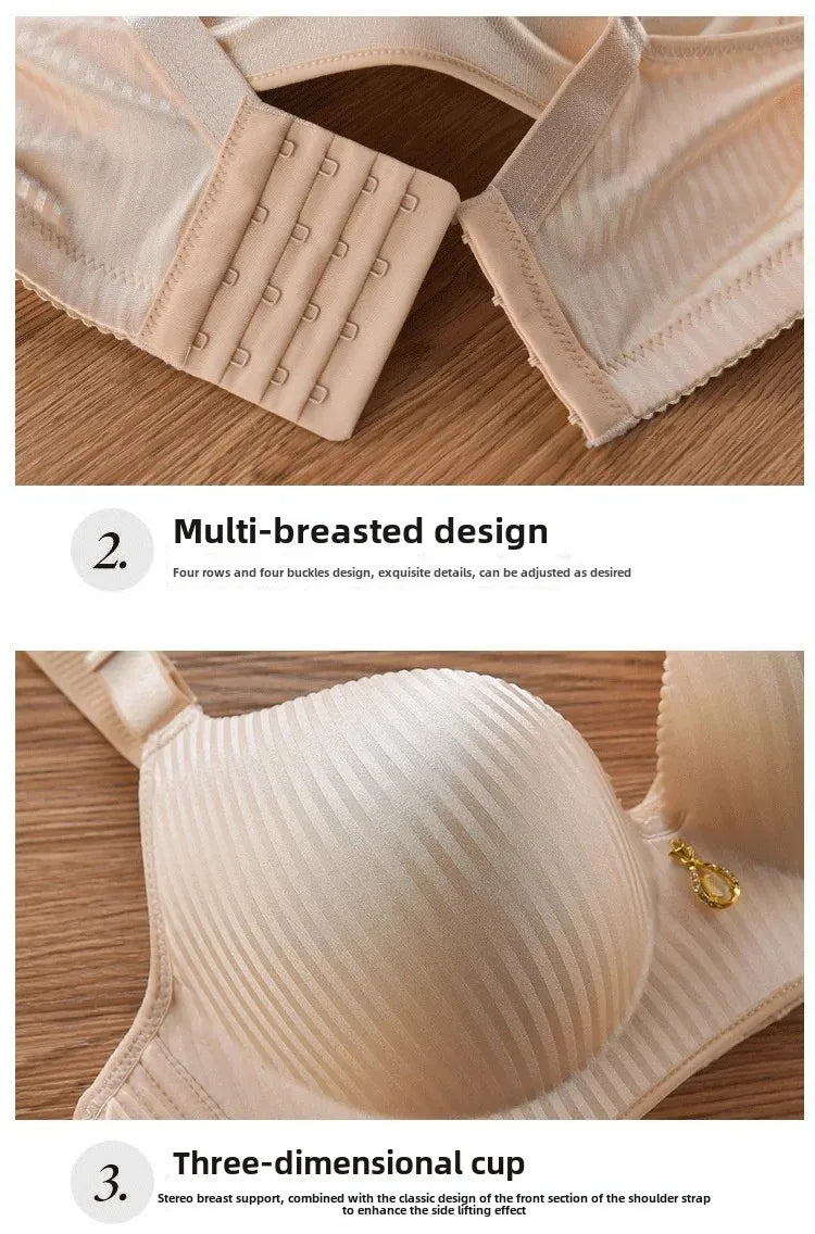 Wireless Push Up Bra 8cm Padded Bralette for Women Plus Size No Underwire Thickened Soft Cup Adjustable Straps Comfort Lingerie