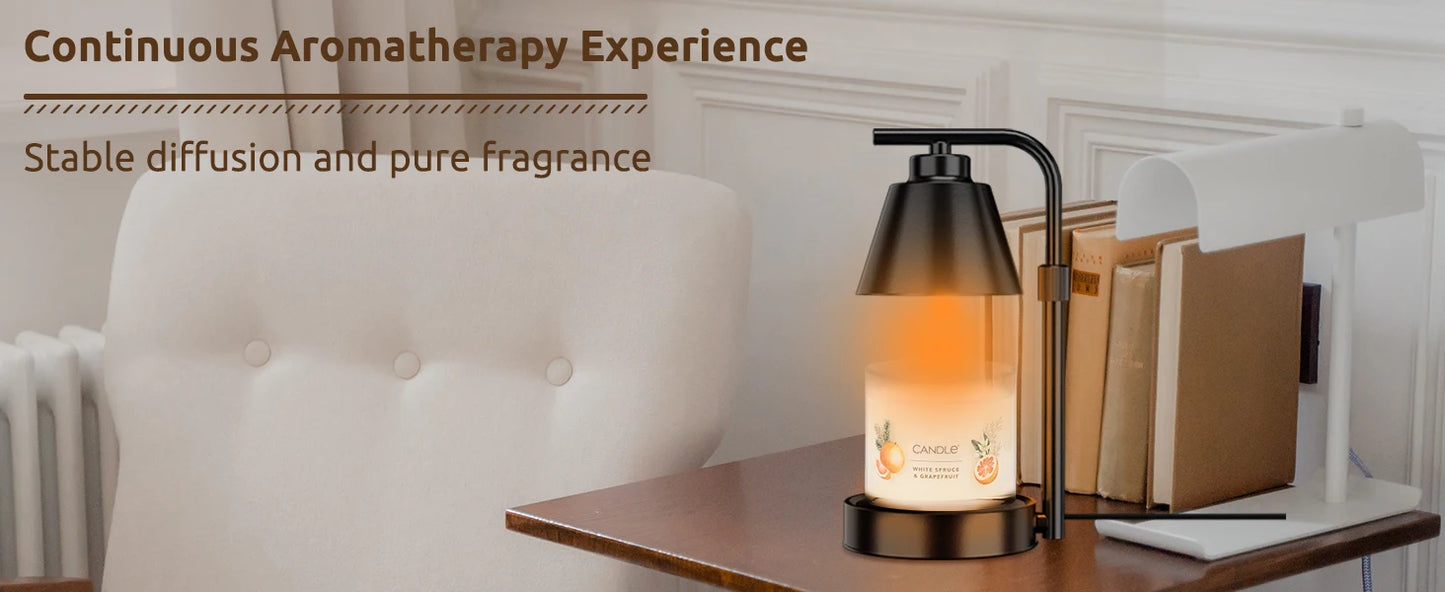 Candle Warmer Lamp with Timer- Dimmable Electric Wax Melt Warmer, Lamp Candle Warmer 110v US Plug