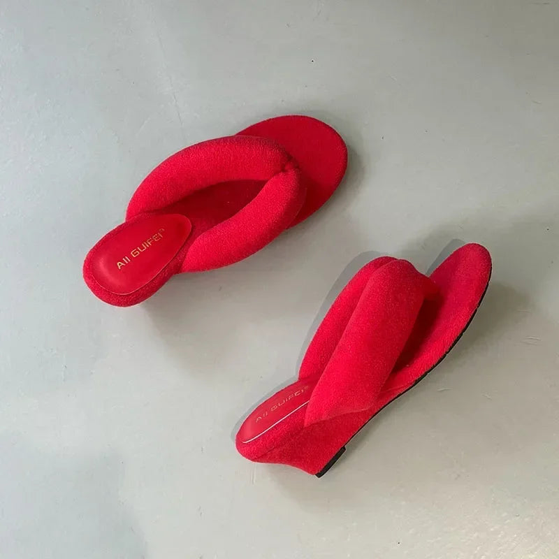 Comfort Soft Wedges Slippers Women Summer Sexy Clip Toe Flip Flops Fashion Non-slip Vacation Beach Slide Sandals Sandalias Mujer