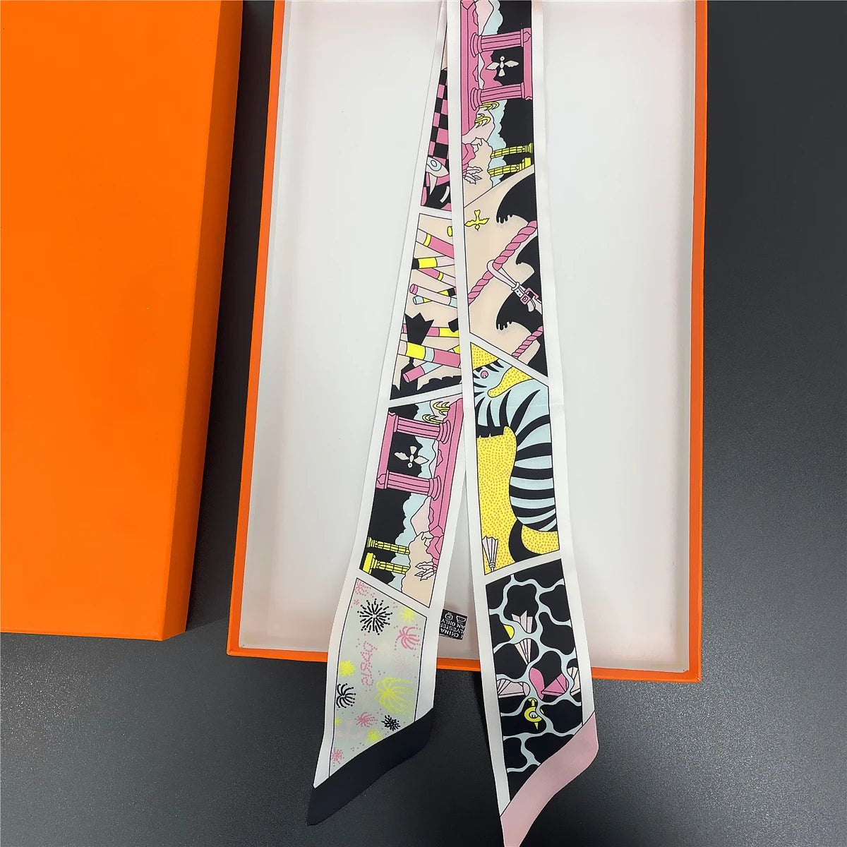 NEW 2026 Long Scarf for Women Narrow Ribbon Headband Female Neckerchief Handle Bag Band Bandana Hair Tie Accessories