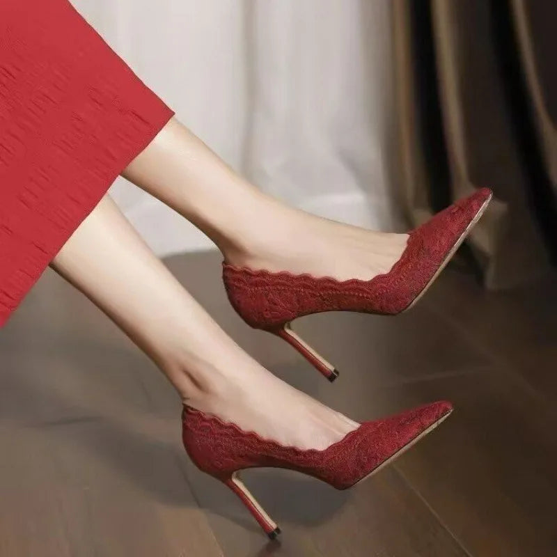 Women High Heels 2025 New Spring Design Pointed Toe Woman Pumps Thin Heels Elegant Nightclub Party Female Shoes Zapatos De Mujer