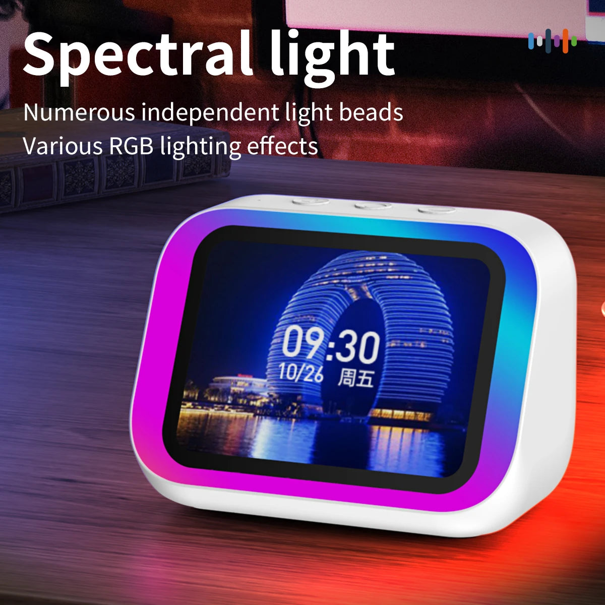 AI Smart Bluetooth 5.4 Touchscreen Speaker & Voice Assistant – Digital Album Alarm & HD Audio