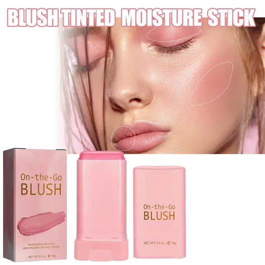 Tinted Mositure Blush Stick Face Pink Cream Cheek Blusher Cosmetics 3 in 1 Makeup Tubes used on lips eyes cheeks