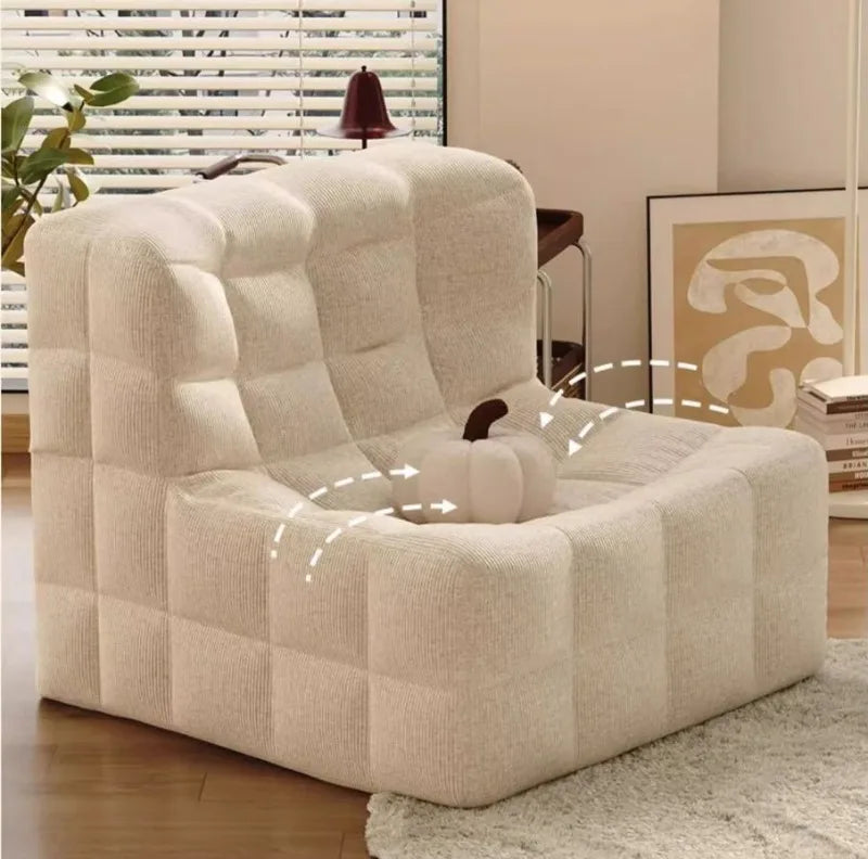 Relaxing Lazy Sofa 1 Person Living Room Corner Sofas Single Nordic Modern Cheap Sofas for Adult Bedroom Family Home Furniture