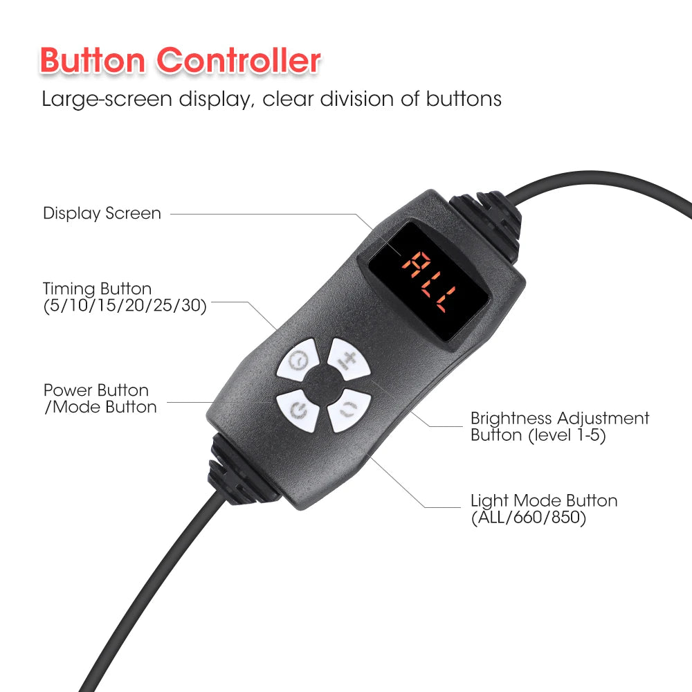 660nm and 850nm Red Light Therapy Belt Beauty Face Skin Rejuvenation Home Use LED Photon Near Infrared Light LED Pad For Elbow
