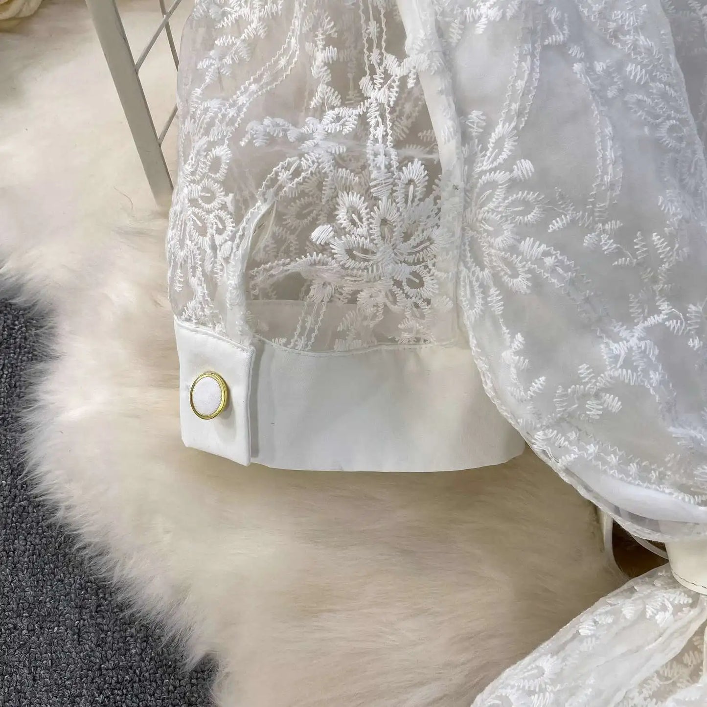 Designer Runway Lace Blazer Dress – Luxury Embroidered Long Gown for Elegant Evenings