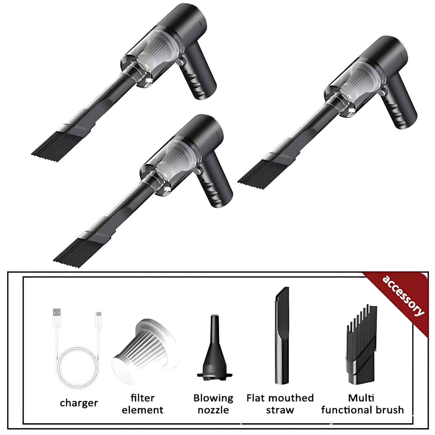 New Portable Wireless Car Vacuum Cleaner Wireless Vacuum Cleaner Dual Use for Home and Car 30W High Power Powerful Vacuum Cleane