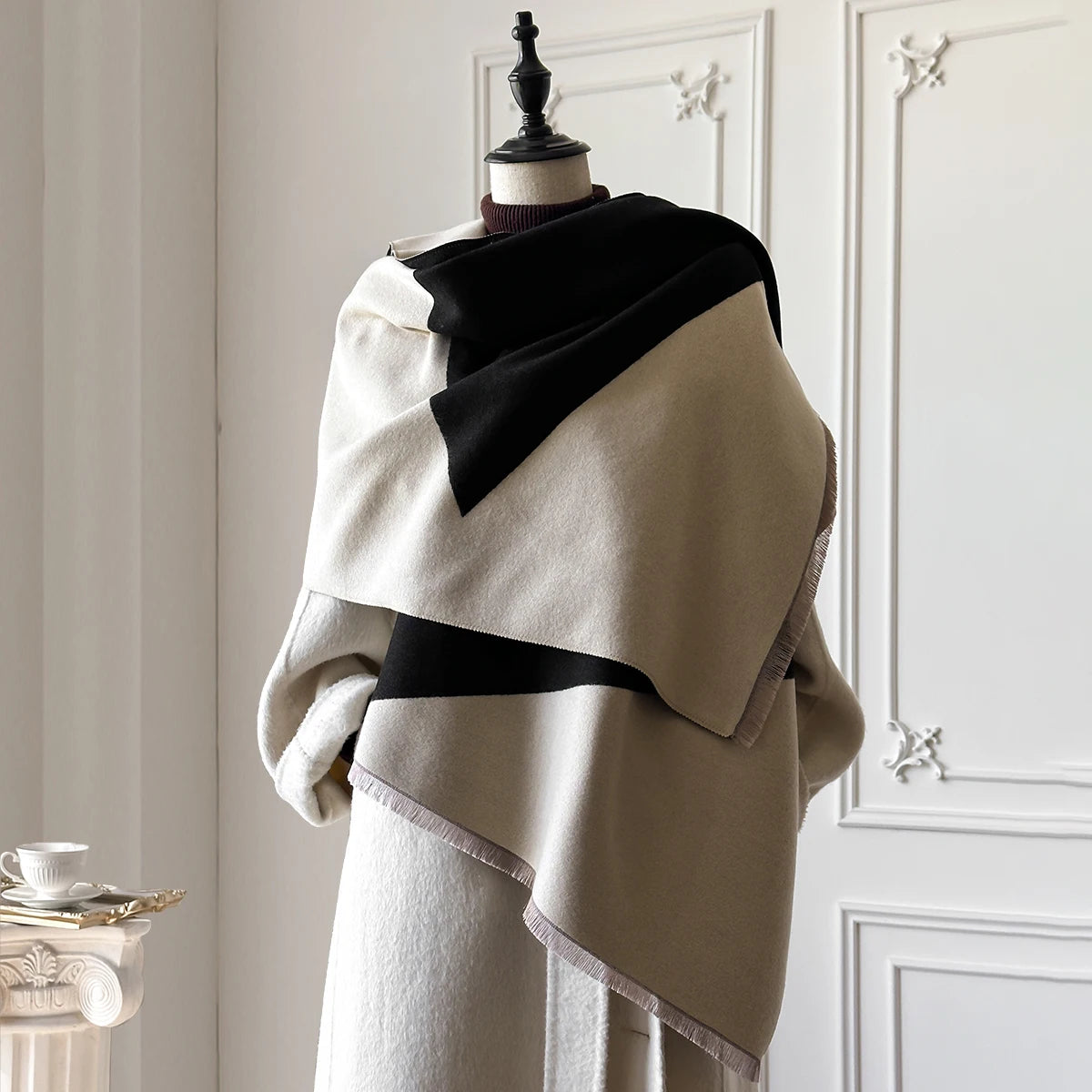 Luxury Thick Blanket Shawl - Winter Warm Print Imitation Cashmere Scarf Wrap Pashmina