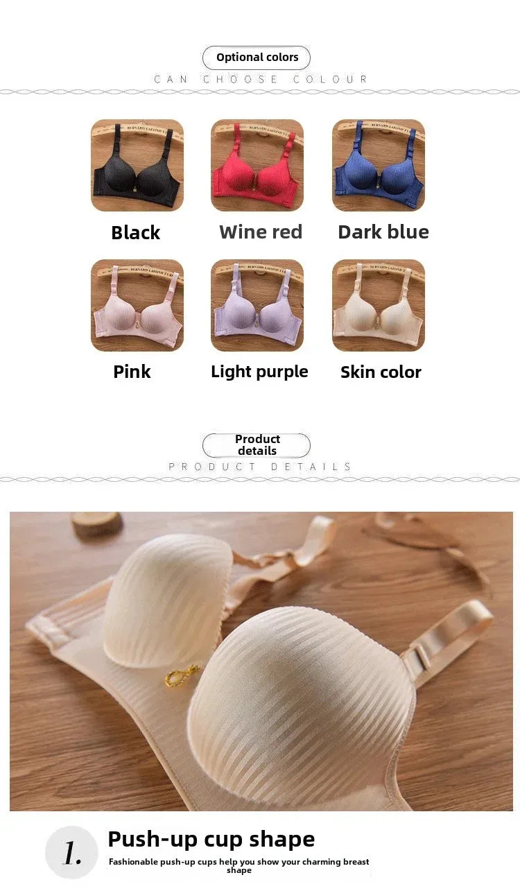 Wireless Push Up Bra 8cm Padded Bralette for Women Plus Size No Underwire Thickened Soft Cup Adjustable Straps Comfort Lingerie