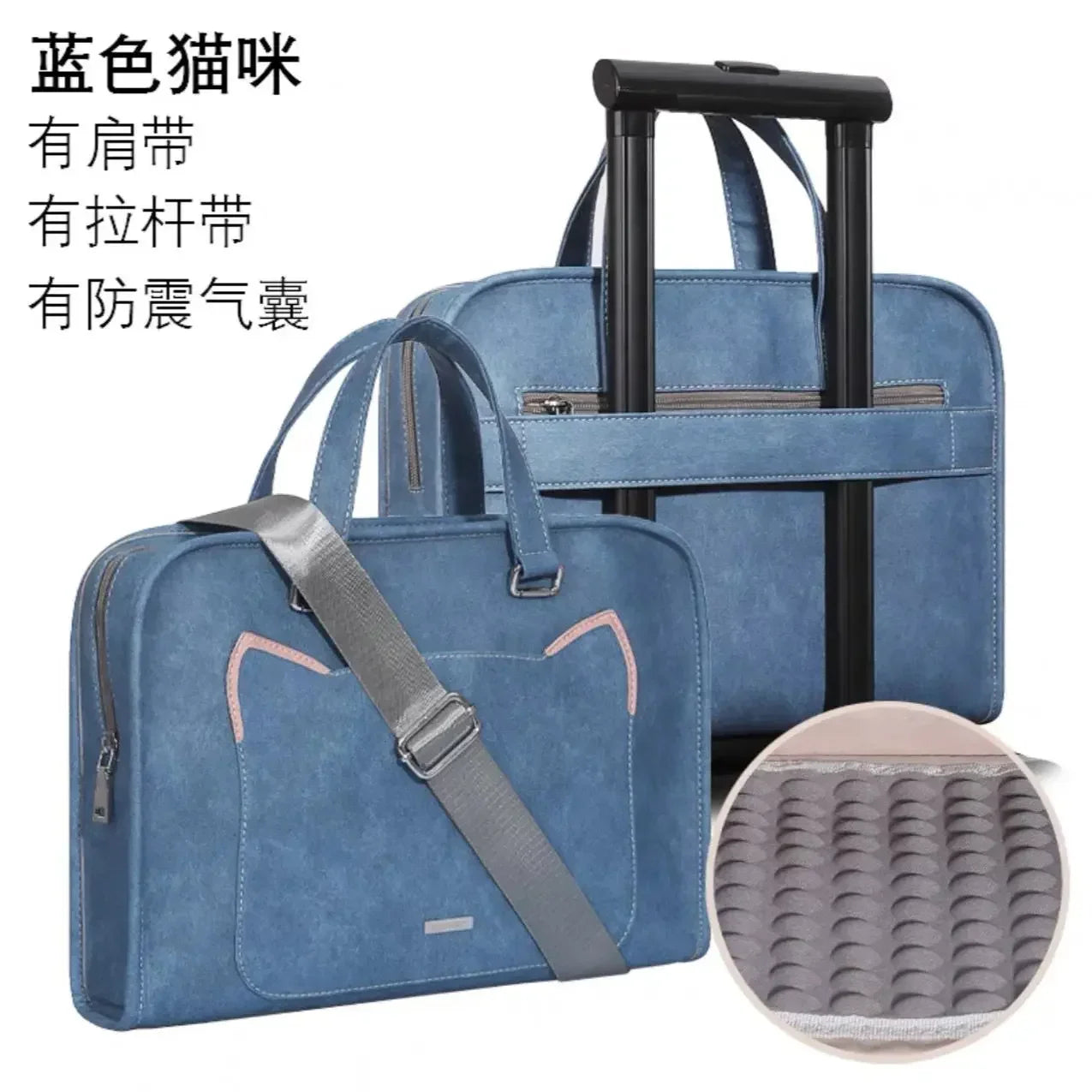 Pink Laptop Shoulder Bag Sleeve Handbag Waterproof MacBook Air Pro 13.3 14 15.6 16 Inch PC Case Travel Briefcase Shockproof