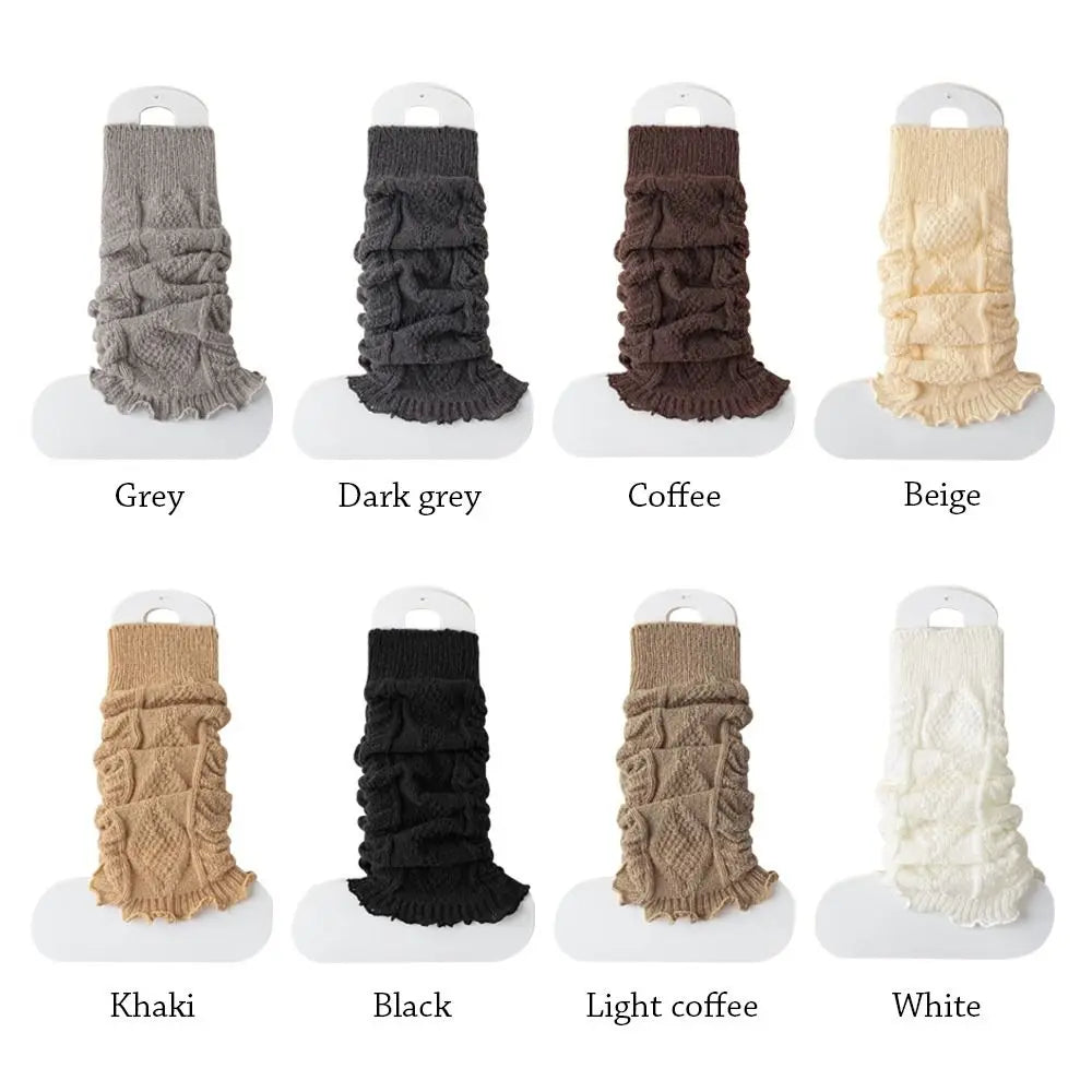 New Knitting Leg Warmers Cute Sweet Warm Foot Cover Boot Warmers Autumn Winter