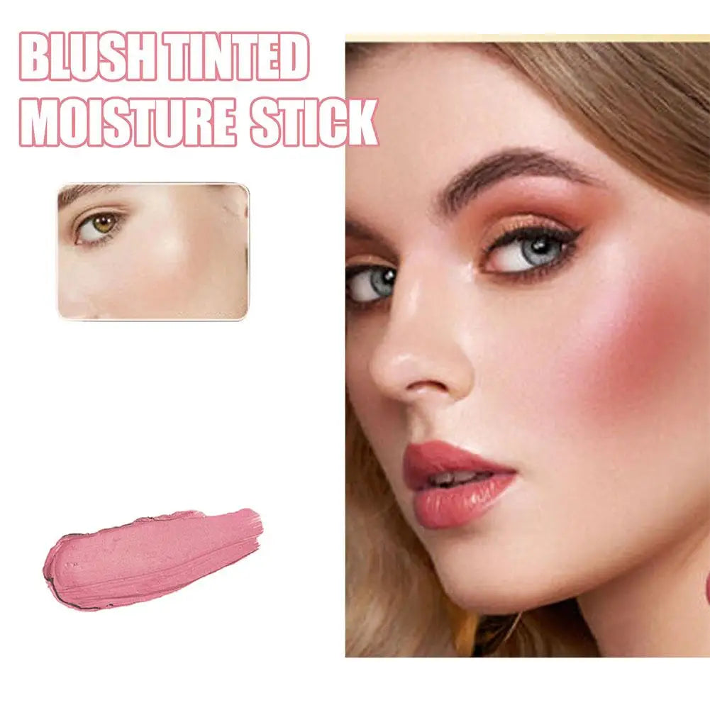 Tinted Mositure Blush Stick Face Pink Cream Cheek Blusher Cosmetics 3 in 1 Makeup Tubes used on lips eyes cheeks