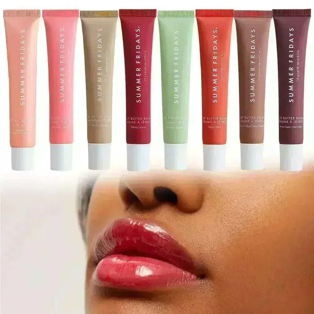Iced Coffee Butter Lip Balm Moisturizing Transparent Lipstick Set Smooth Soft Tube Mirror Lip Gloss Lip Makeupv