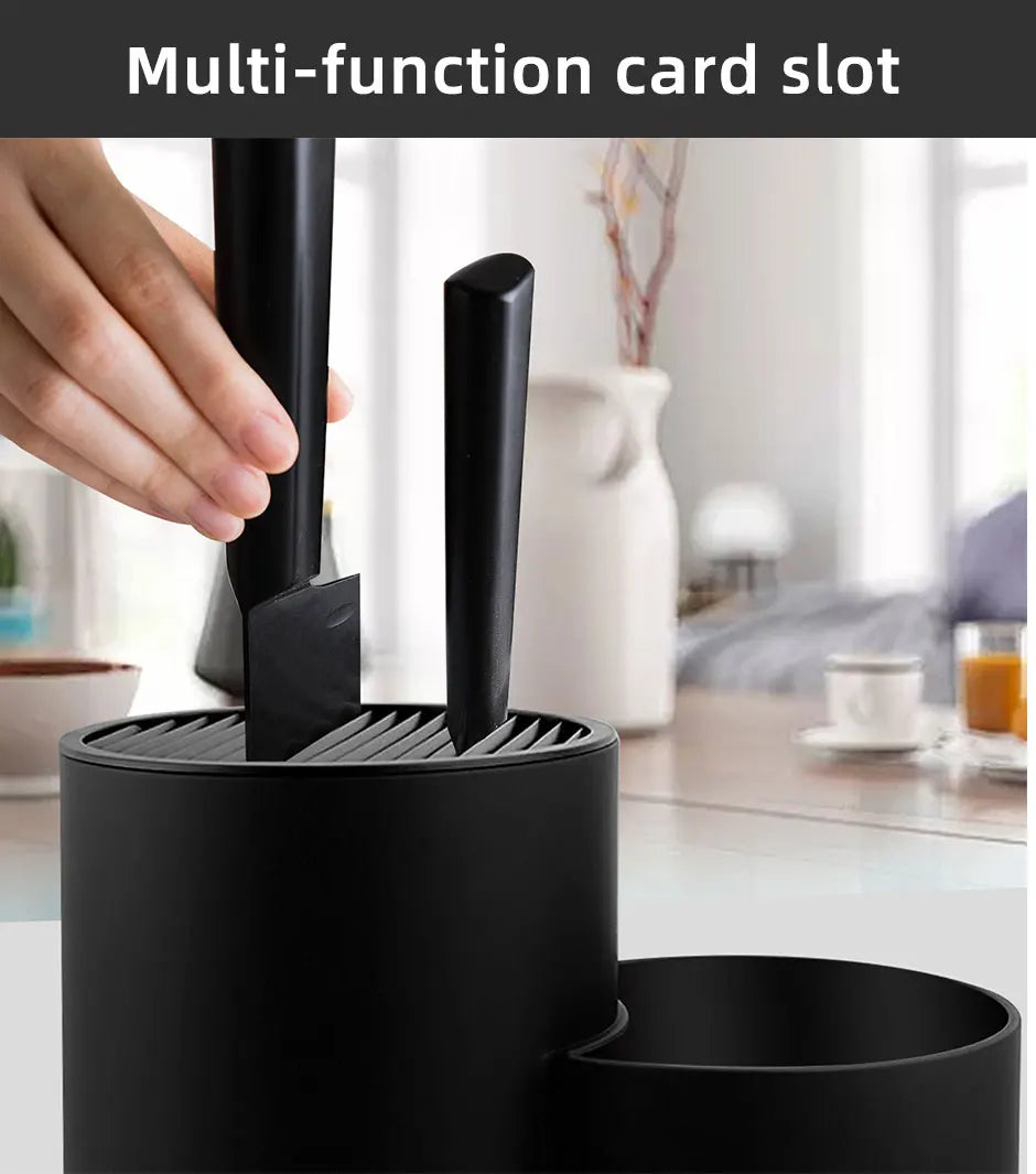 Knife holder Multi-Function Utensil stand Knife Block PP Flatware Drainer Storage Box Spoon Fork Kitchen Organizer Rack