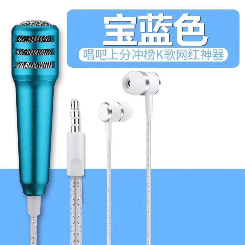 NEW Universal 3.5MM Live Phone Wired Microphone Small Microphone Mini Wheat Headset In-ear For Tik Tok Kids Accessories For Girl
