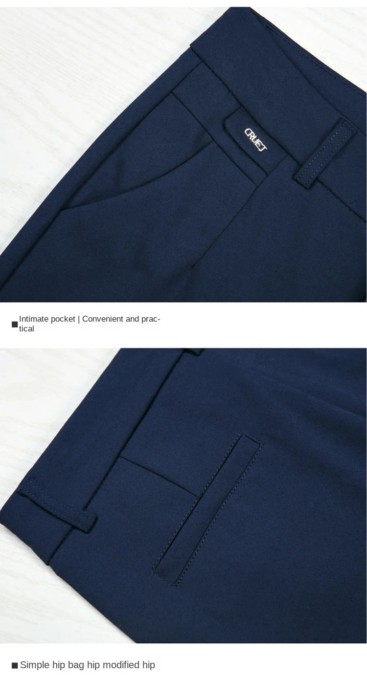 Multiple Pockets Y2k Clothes Straight Leg Pants Elegant Woman Dress Pants Women's Stretch Casual Trousers Clothing