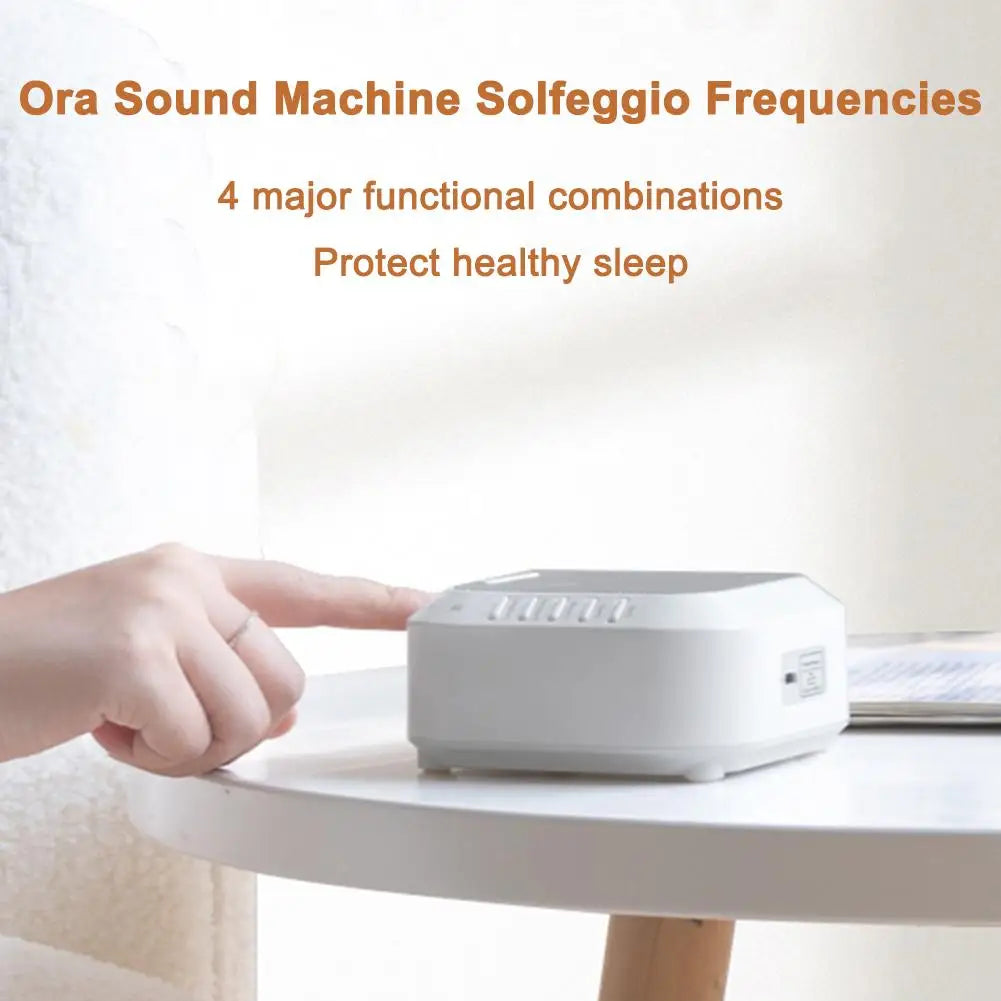White Noise Sound Machine - 28 Solfeggio Frequencies Rechargeable Baby Sleep Therapy Device