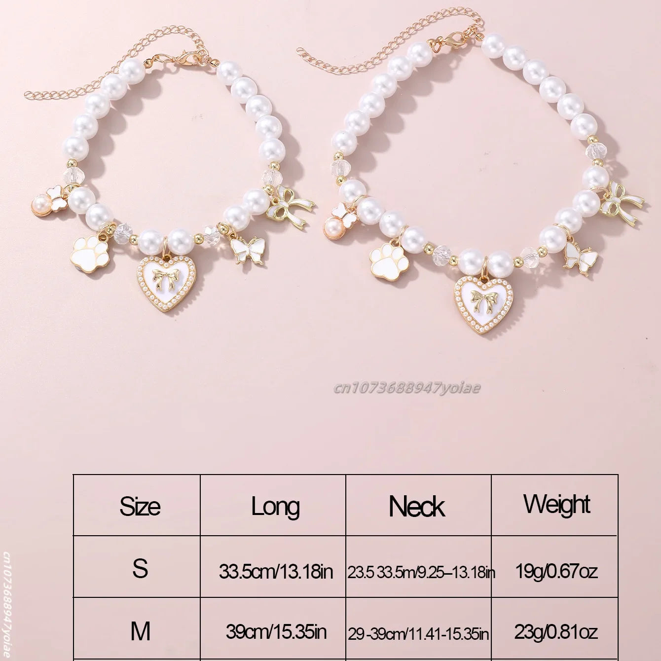 Imitation Pearl Cute Dog Necklace Pet Collar Accessories Jewelry Neck Chain For Small Dogs Large Dog Cats necklace