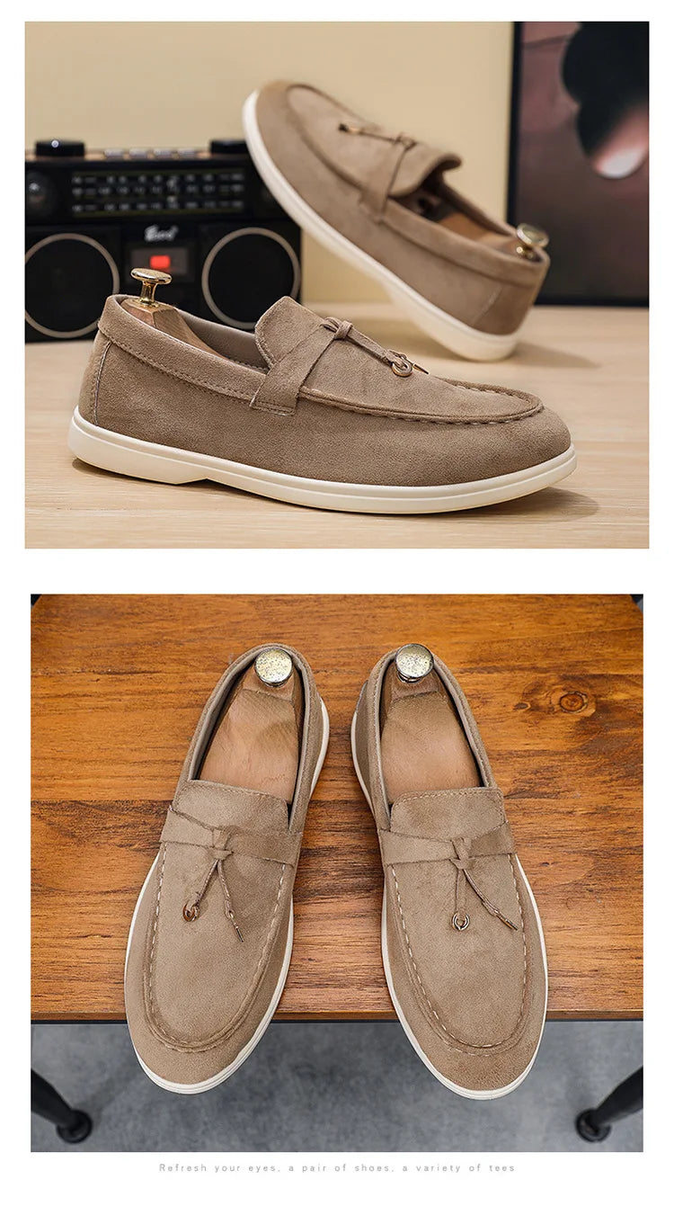 2025 Classics Men's Slip on Loafers Lightweight Breathable Flats Non Slip Comfort Daily Casual Soft Sole Outdoor Walking Shoes