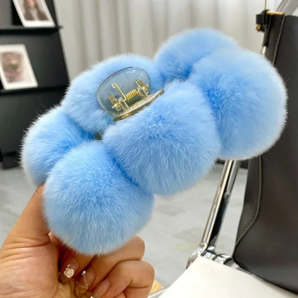 Hair Claw Accessories for Women Furry Pins Clips Cheveux Bandeau Korean Fashion Pinza Pelo Barrettes Cheveux Femme Haarschmuck