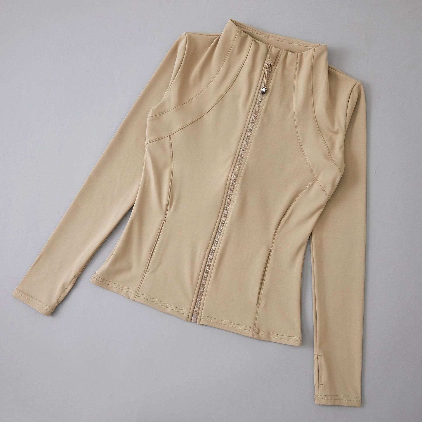 Long Sleeve sport fitness yoga clothing womens fitness crop top coat outfits for women slim yoga jackets zipper sport jacket