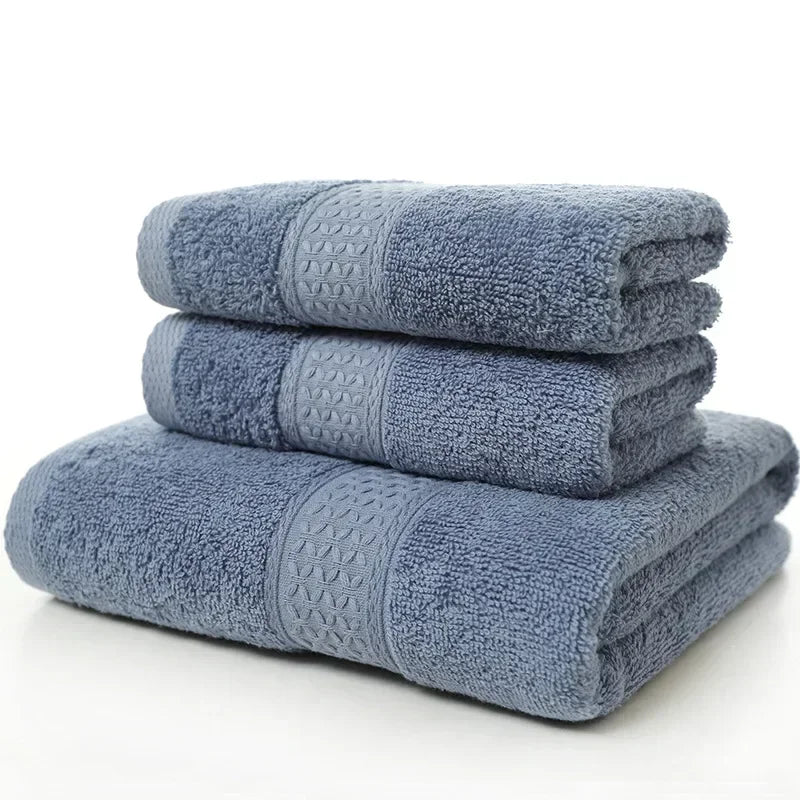 Three-piece towel bath towel 70x140cm square absorbent couple household towel set