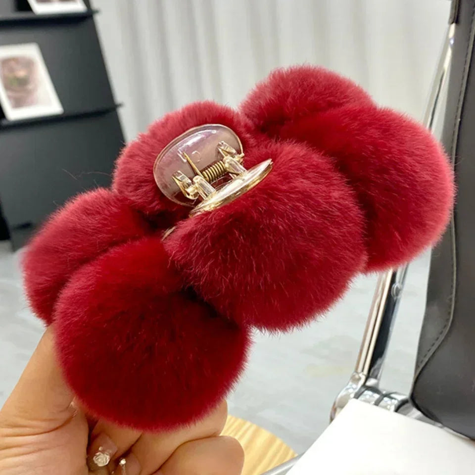 Hair Claw Accessories for Women Furry Pins Clips Cheveux Bandeau Korean Fashion Pinza Pelo Barrettes Cheveux Femme Haarschmuck