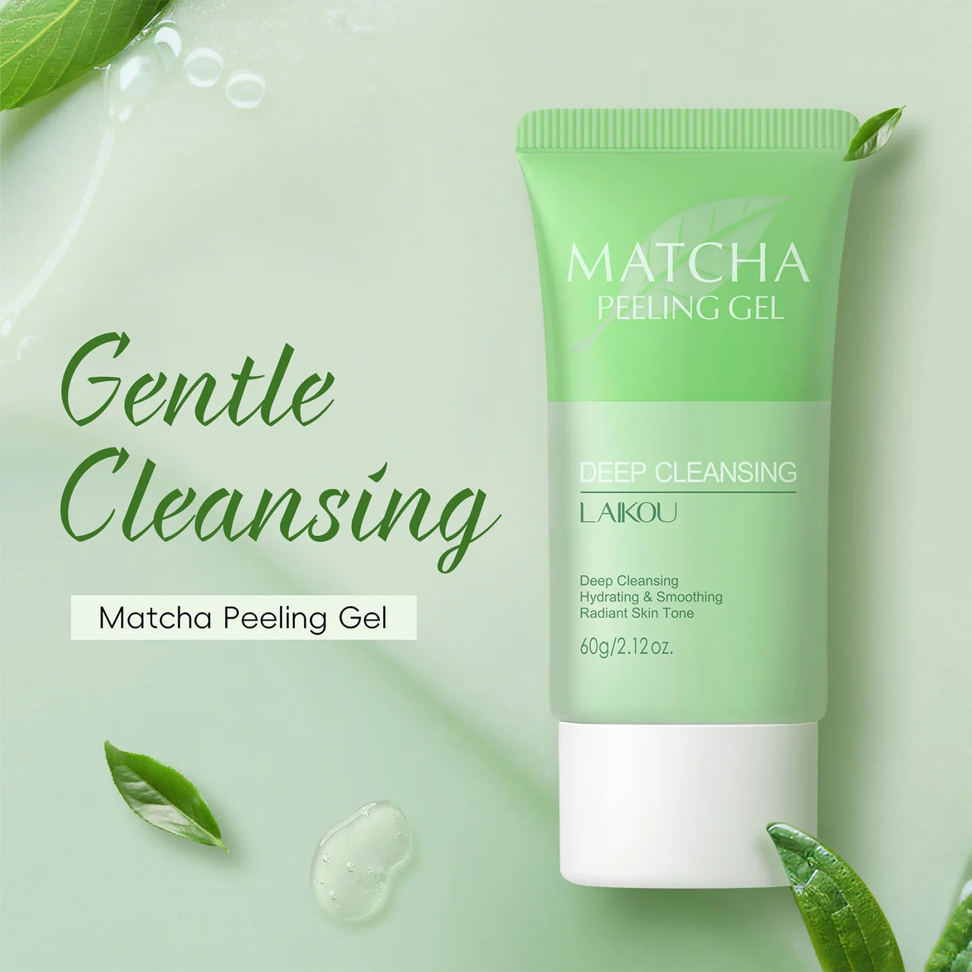 LAIKOU Matcha Exfoliating Exfoliate Peeling Gel Facial Scrub Moisturise Nourishing Repair Scrubs Face Cream Skin Care