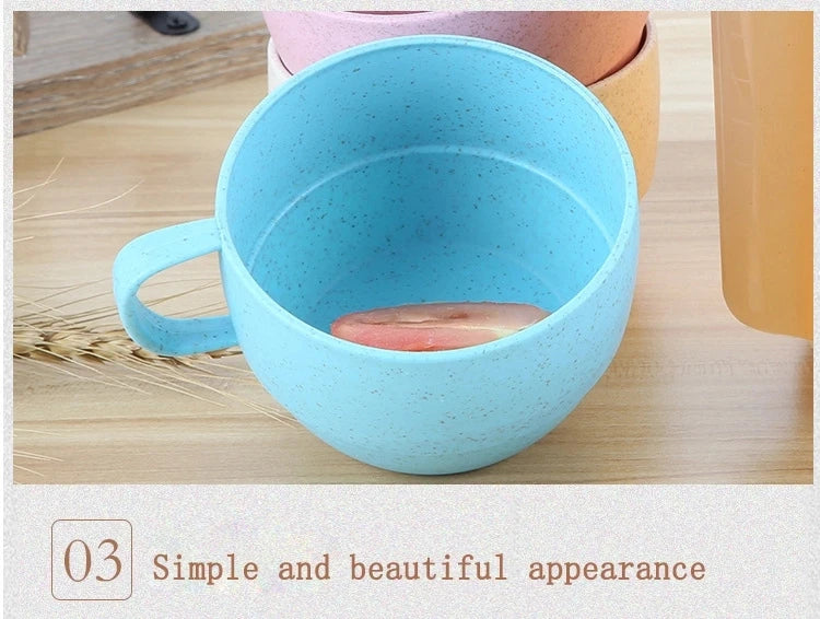 Reusable Eco Friendly Plastic Biodegradable Wheat Straw Cup Drinking Cup Set Drinking Kettle Portable Kettle Set Picnic Sharing